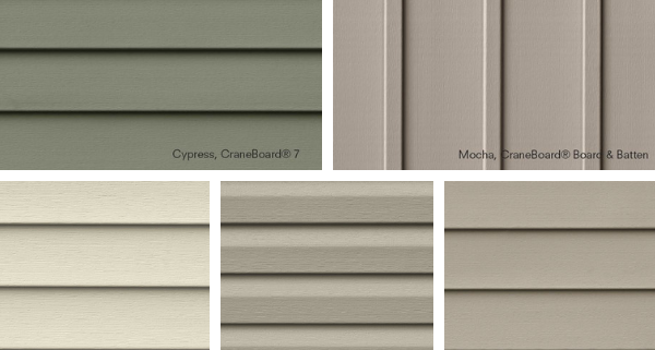 CraneBoard Siding Style Examples.